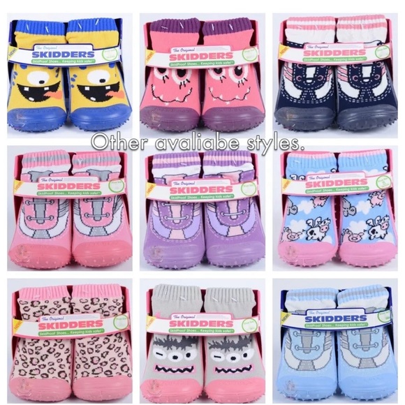 The Original Skidders Baby Toddler Girls Shoes Sz 24 Months  Skid Proof Washable - Picture 10 of 10